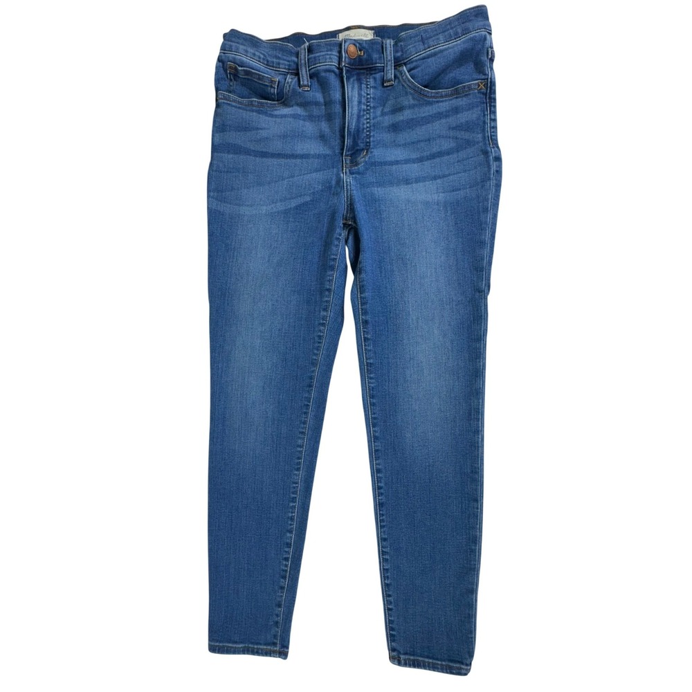 Madewell Jeans Size 29 (30x27) 9 inch Mid Rise Skinny Ankle Medium Wash - Picture 5 of 7